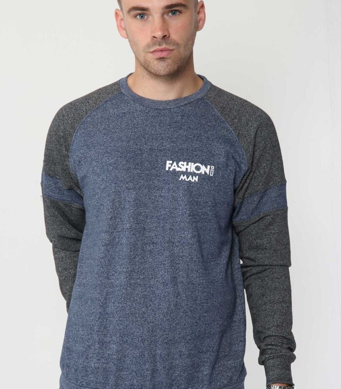 Royal French Sweatshirt Navy & Charcoal