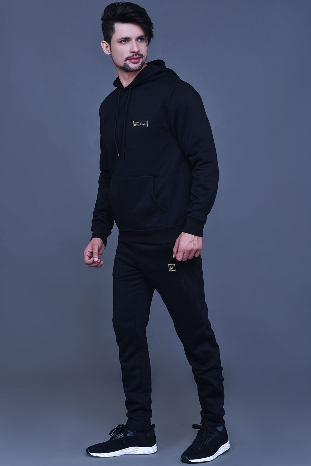 FASHIONi Royal French Joggers Black - Image 3