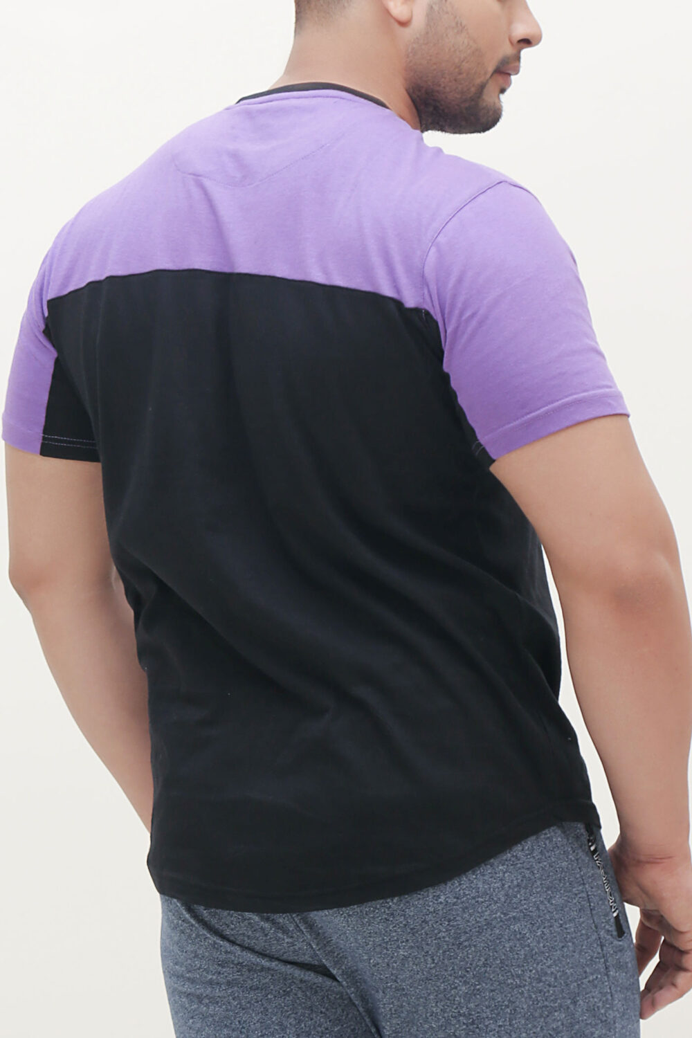 FASHIONi Dominant T-Shirt Black & Orchid - Image 4