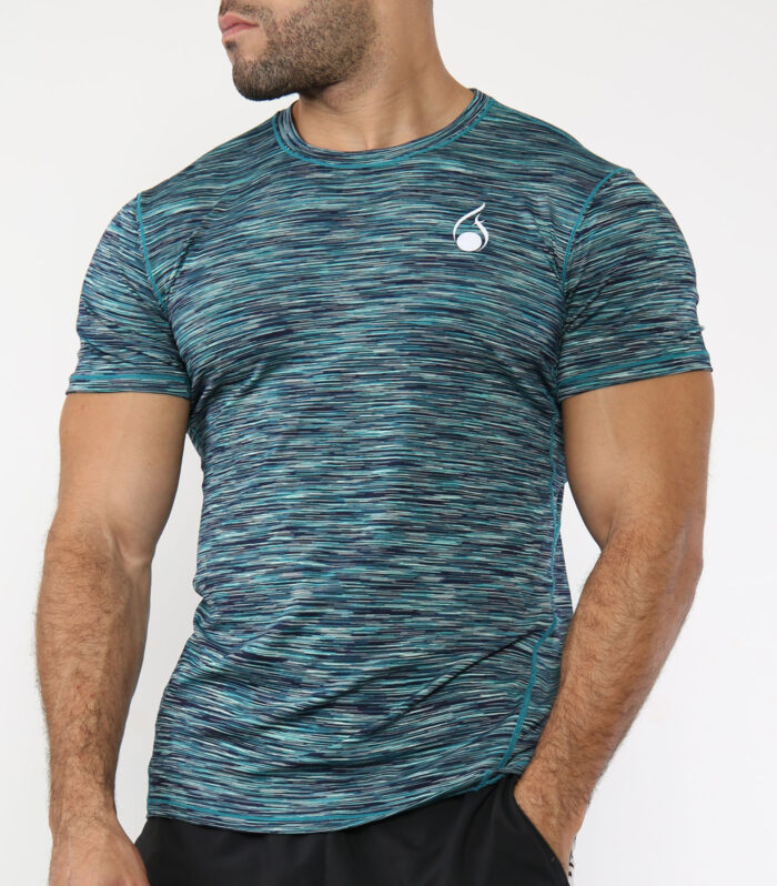 FASHIONi Chain Blue Gym T-Shirt