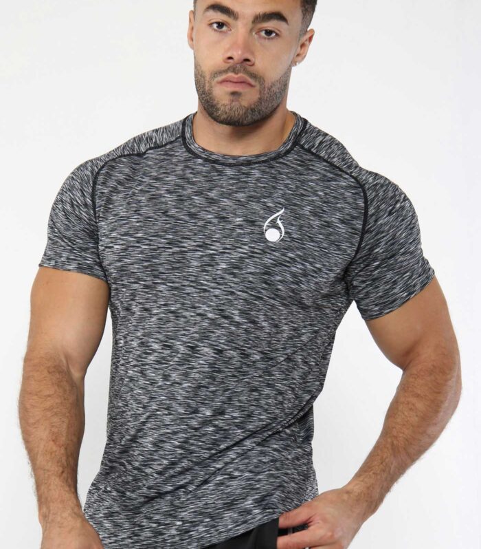 FASHIONi Chain Charcoal Gym T-Shirt