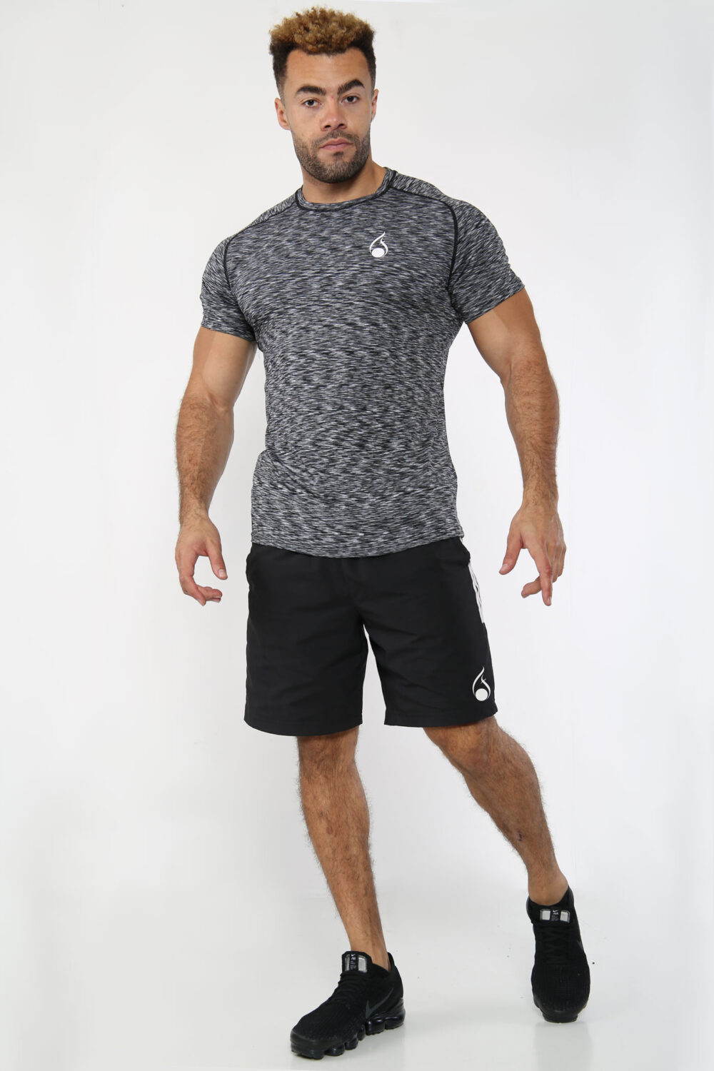 FASHIONi Chain Charcoal Gym T-Shirt - Image 2