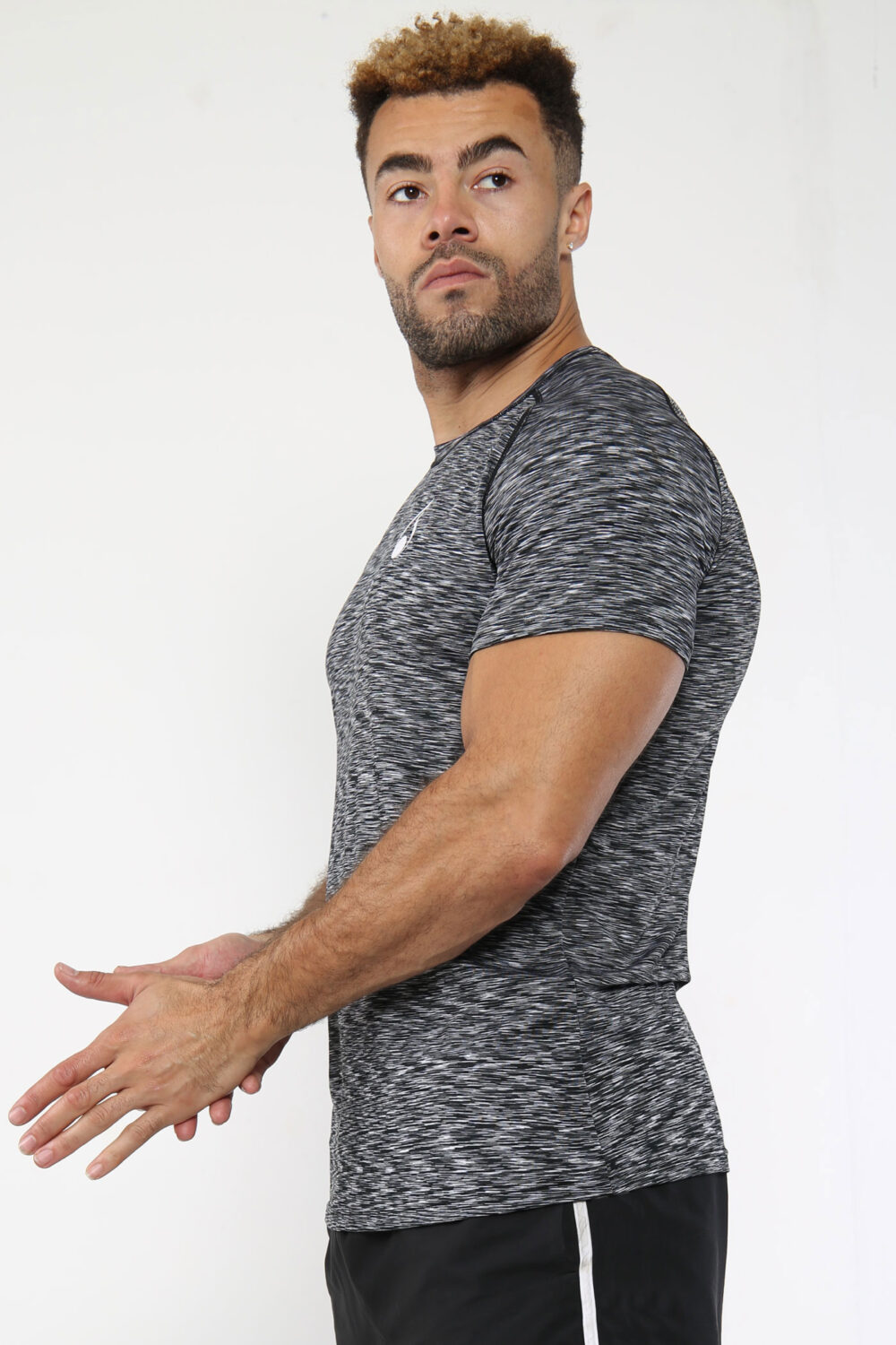 FASHIONi Chain Charcoal Gym T-Shirt - Image 3