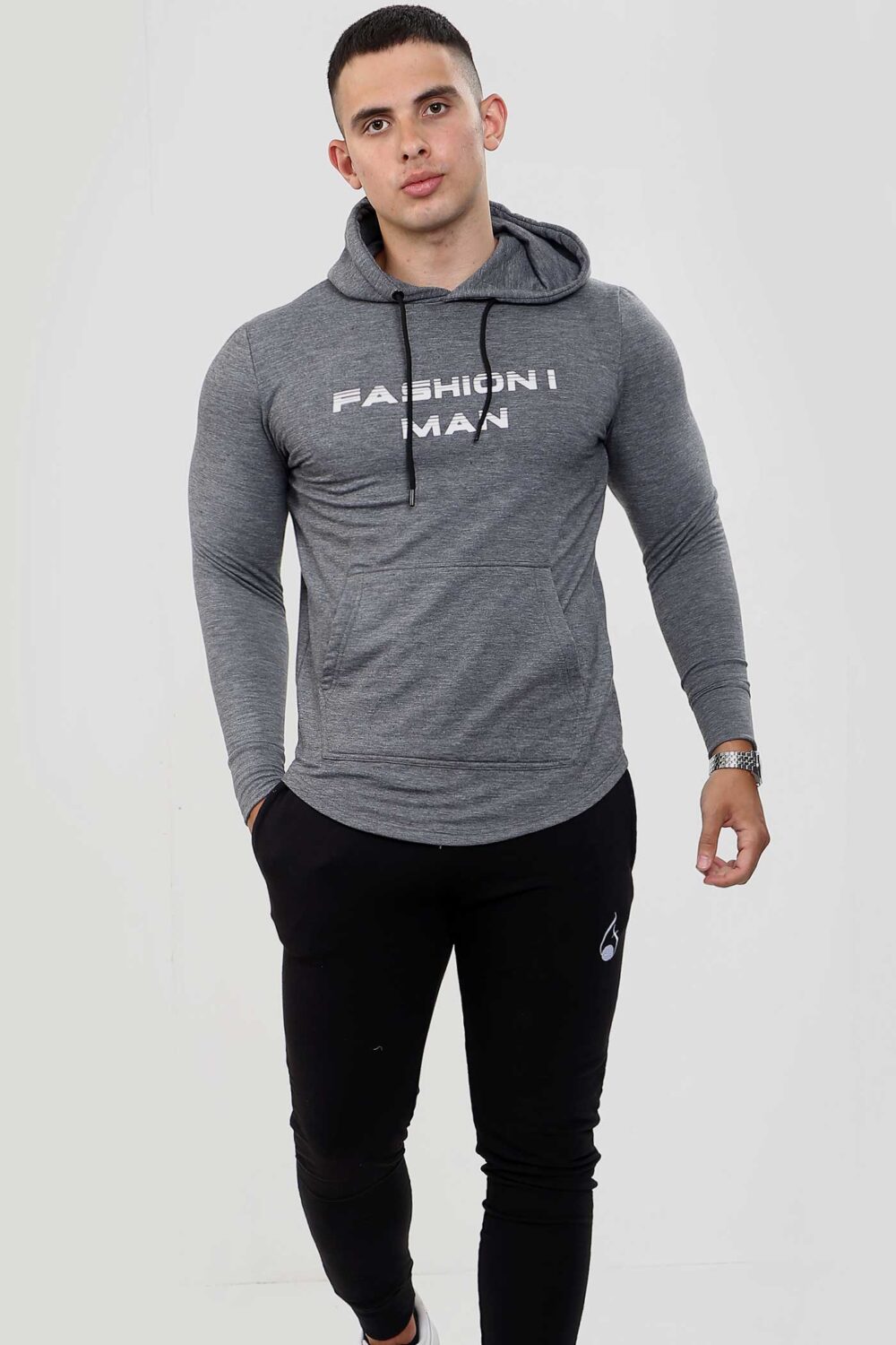 FASHIONi Rigix Gym Top Charcoal - Image 3