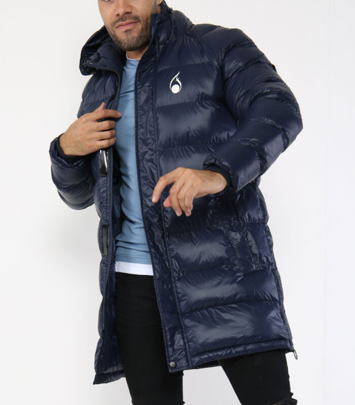 FASHIONi Long Blue Puffer Jacket