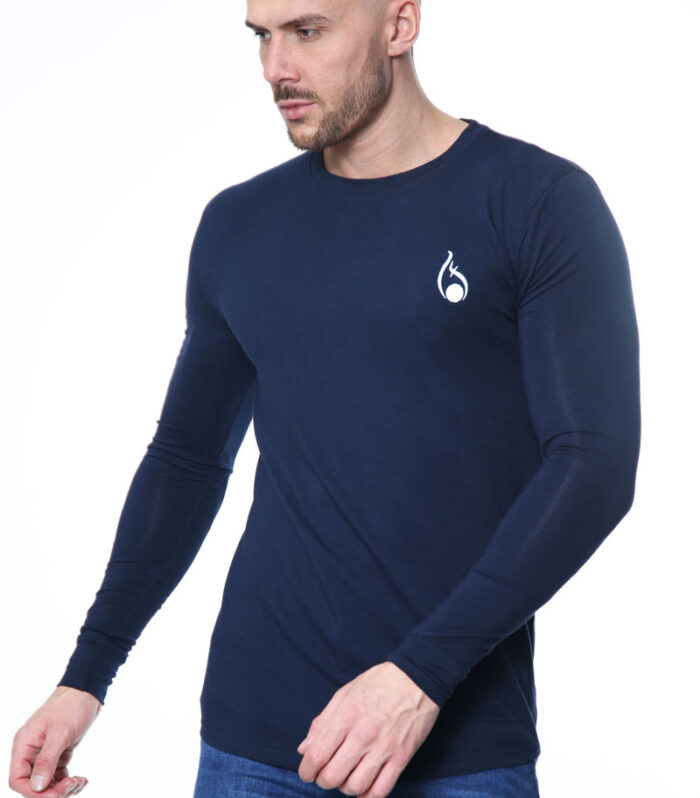 Signature Long Sleeve Tee – Navy