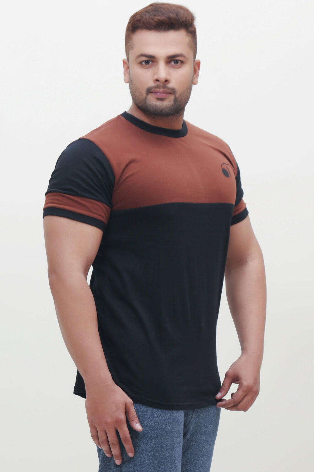 FASHIONi T-Shirt Nova Black & Chocolate
