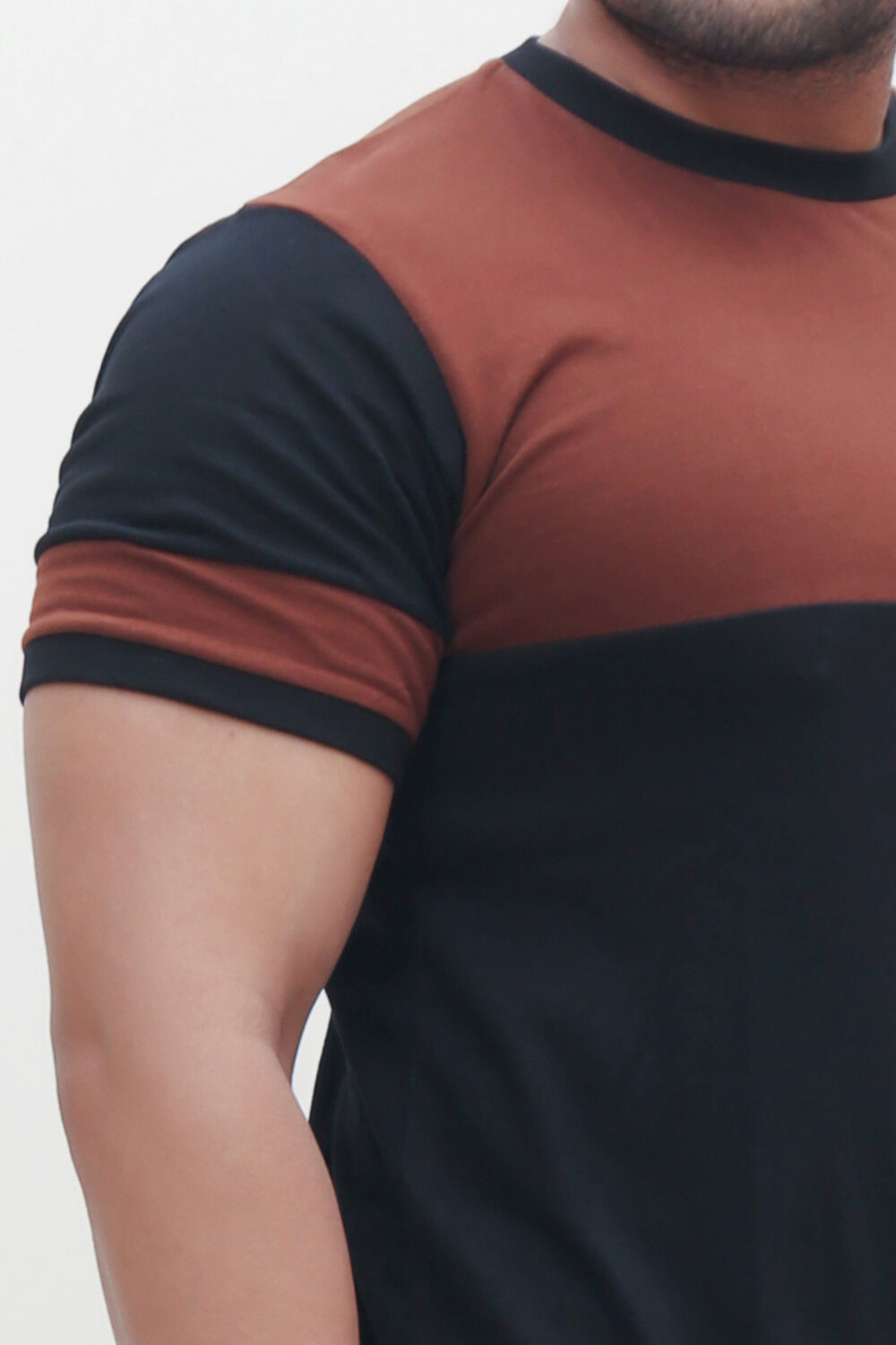 FASHIONi T-Shirt Nova Black & Chocolate - Image 3