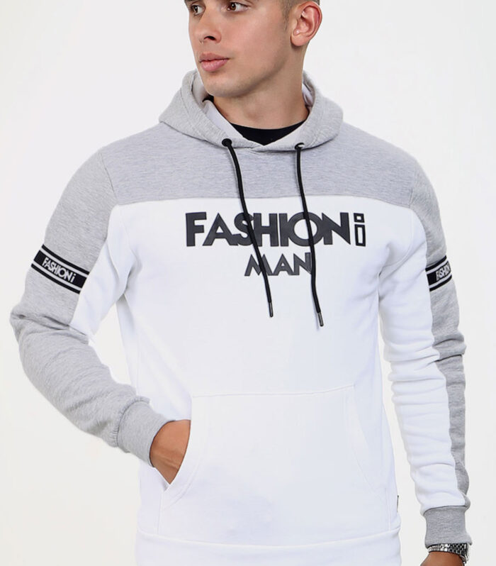 FASHIONi Nova Hoodie White & Grey