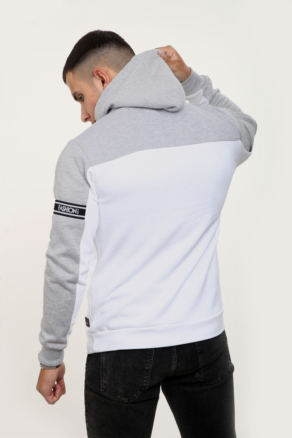 FASHIONi Nova Hoodie White & Grey - Image 3