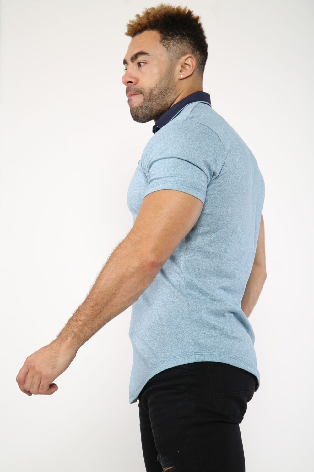 FASHIONi Rock Polo – Ice Blue - Image 2