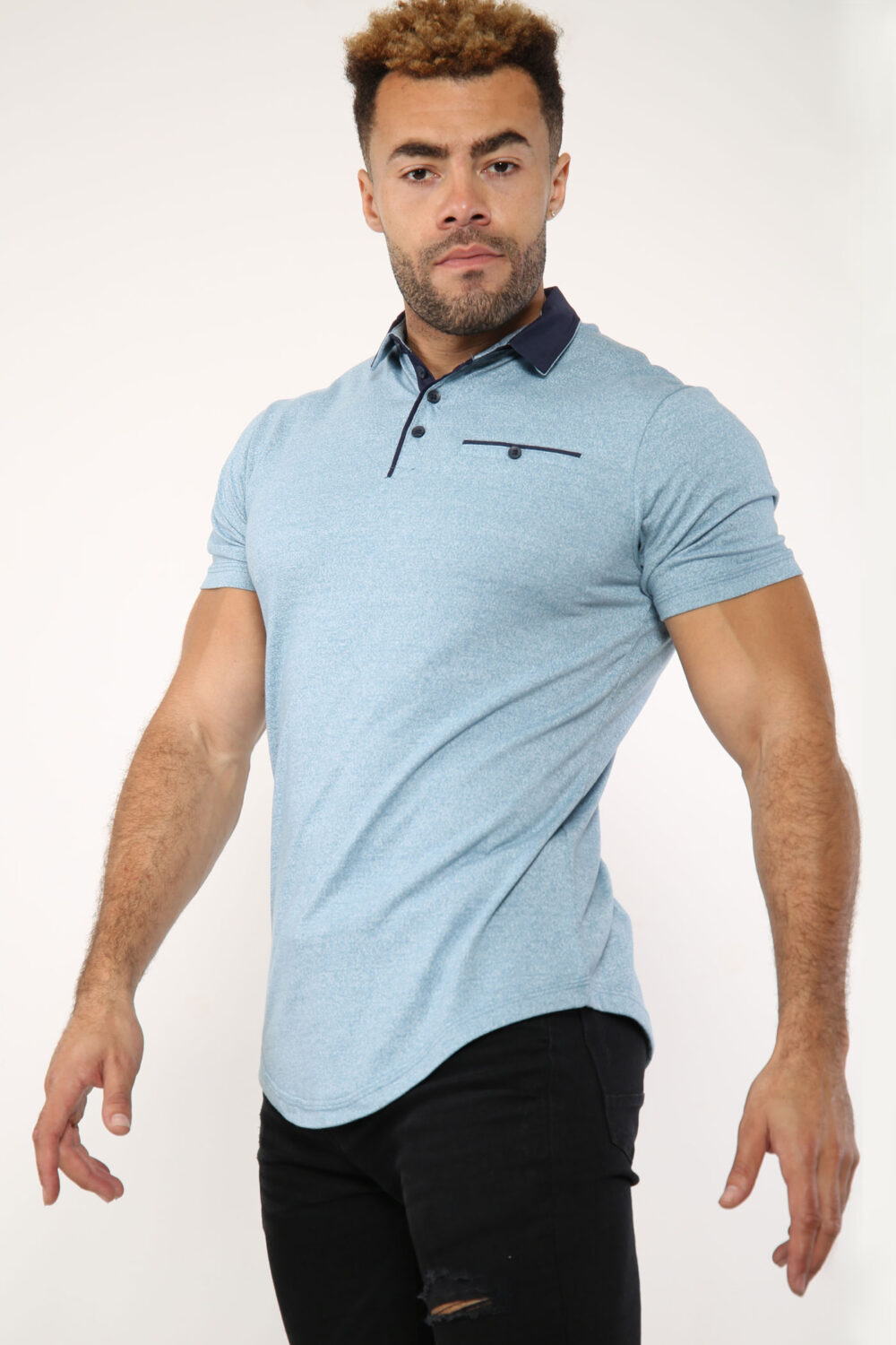 FASHIONi Rock Polo – Ice Blue
