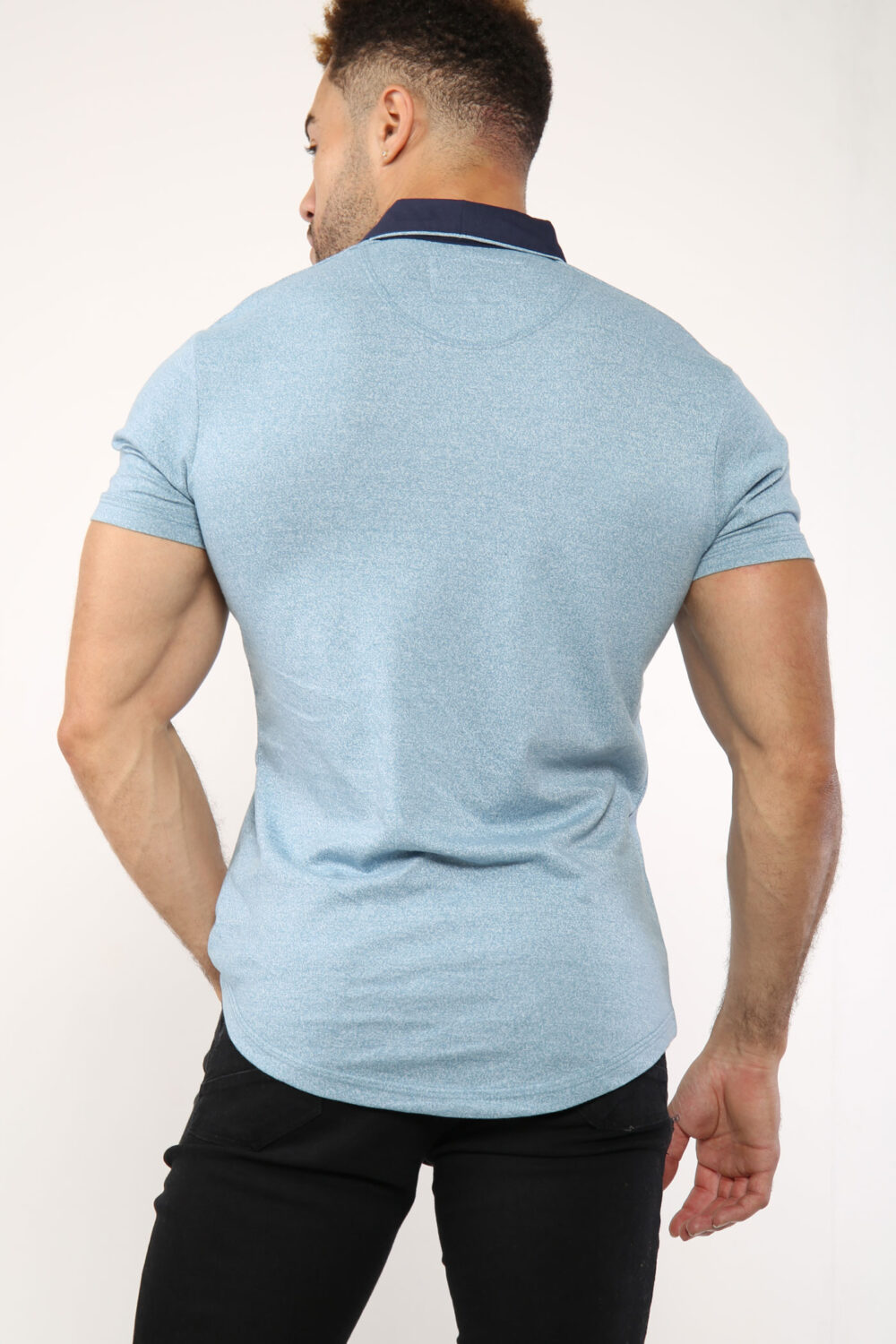 FASHIONi Rock Polo – Ice Blue - Image 5