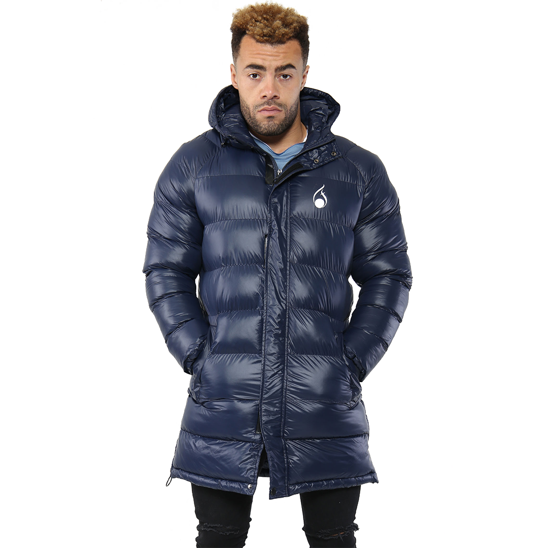 FASHIONi Long Blue Puffer Jacket