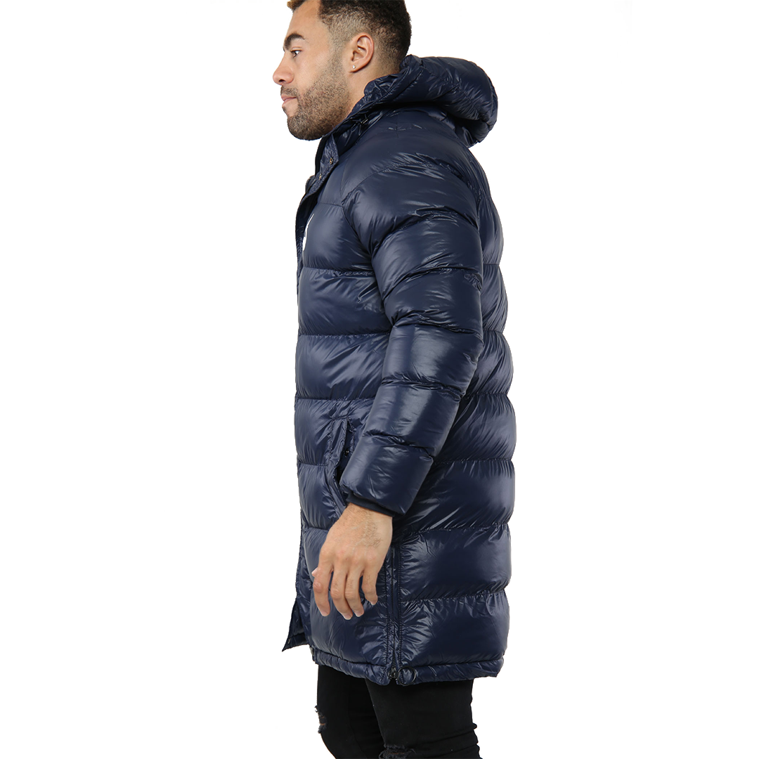 FASHIONi Long Blue Puffer Jacket - Image 4