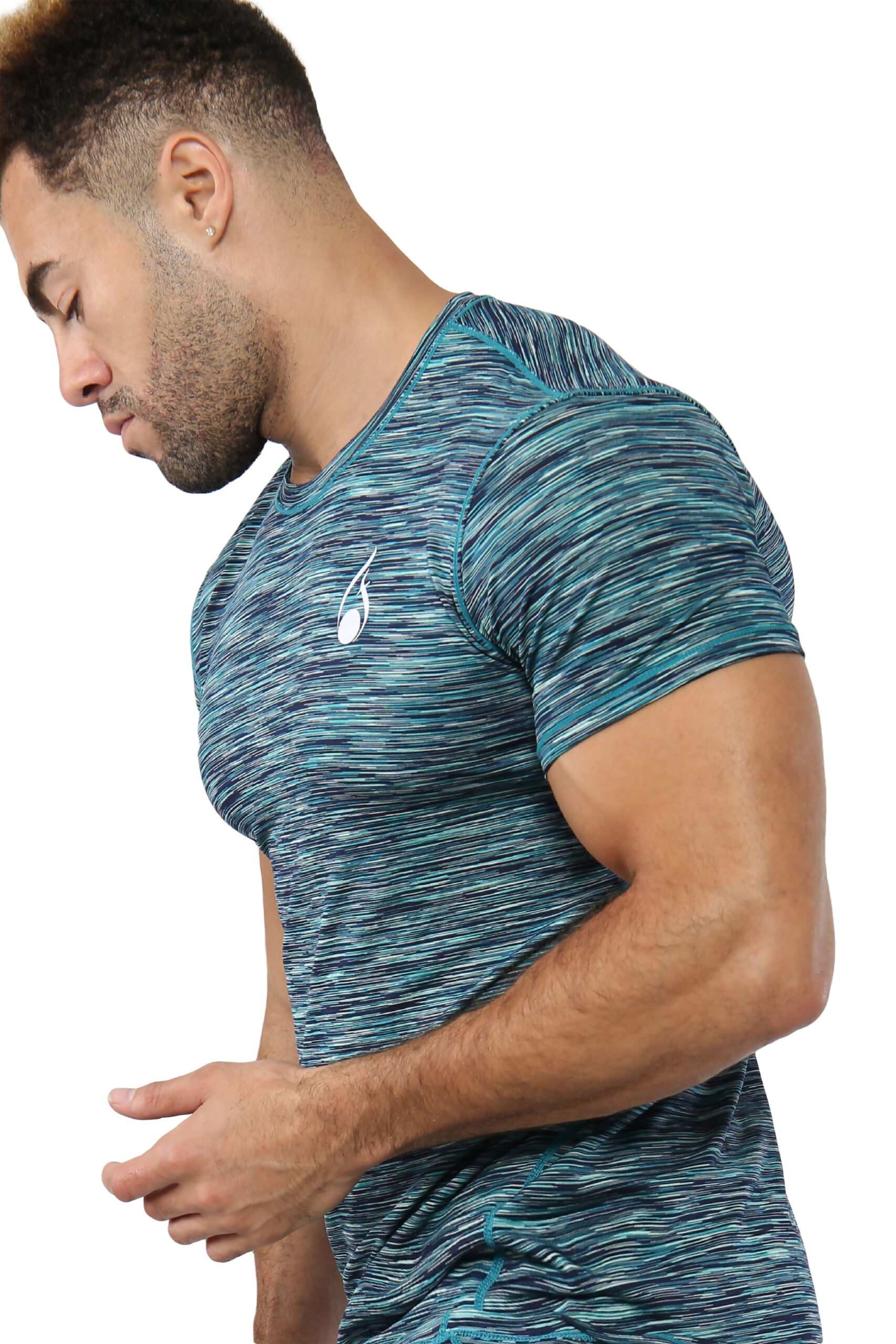 FASHIONi Chain Blue Gym T-Shirt - Image 5