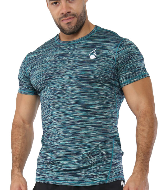 FASHIONi Chain Blue Gym T-Shirt