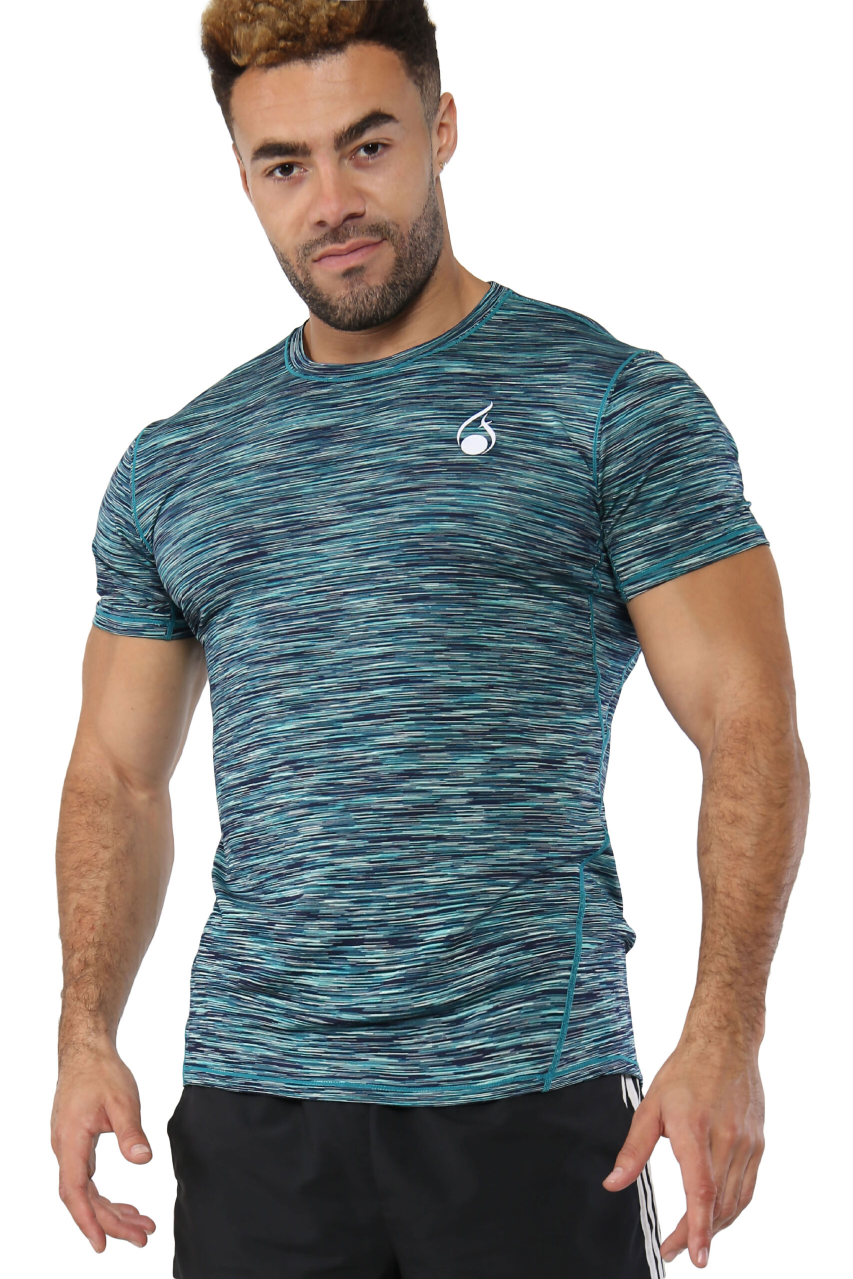 FASHIONi Chain Blue Gym T-Shirt