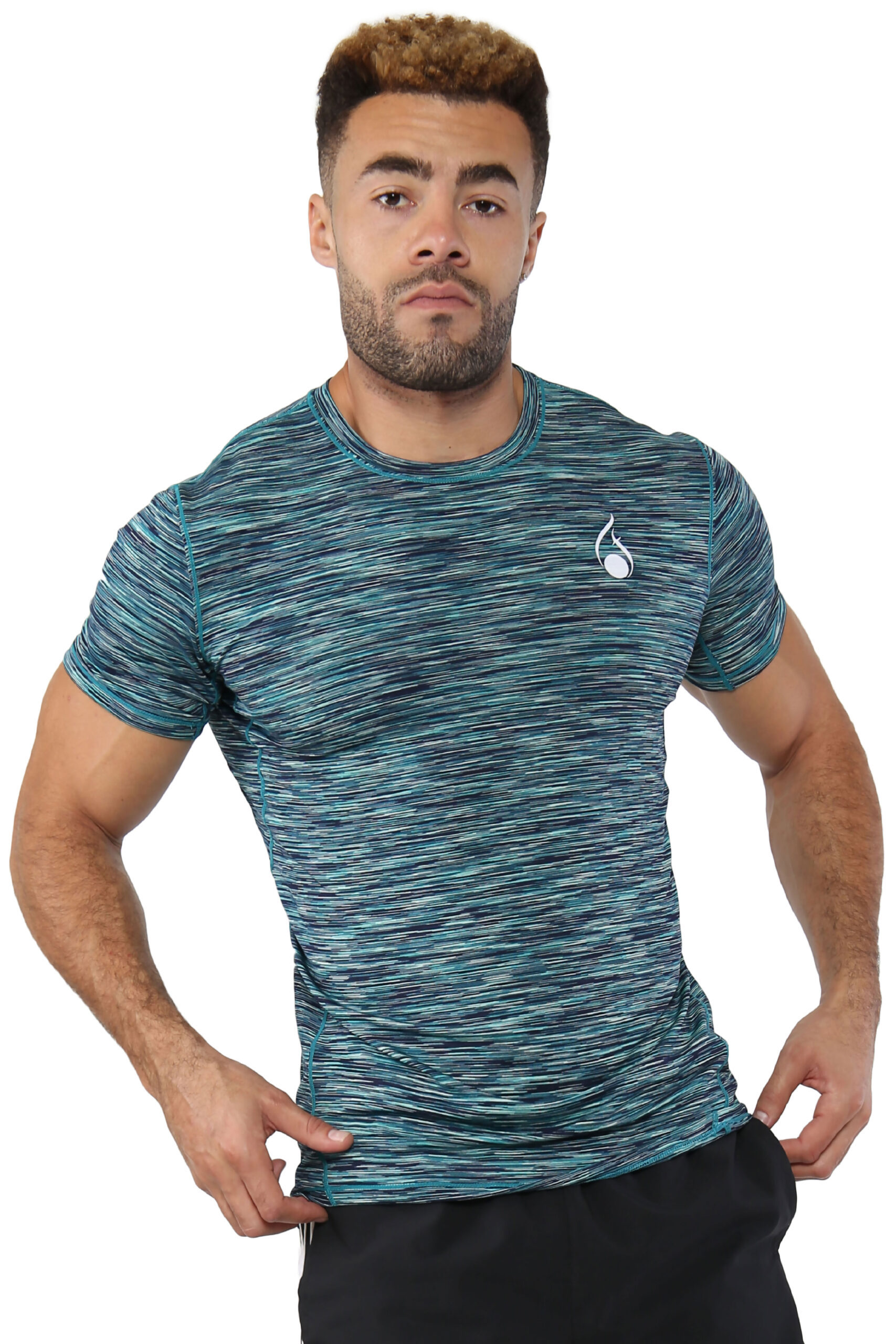 FASHIONi Chain Blue Gym T-Shirt - Image 4