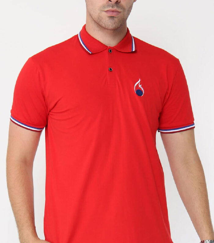 FASHIONi Alex Tipped Polo Shirt – Red