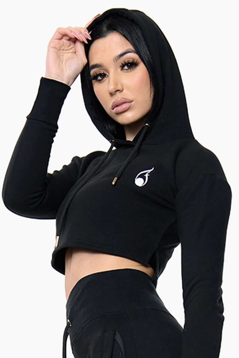 Vista Crop Tracksuit – Black - Image 8