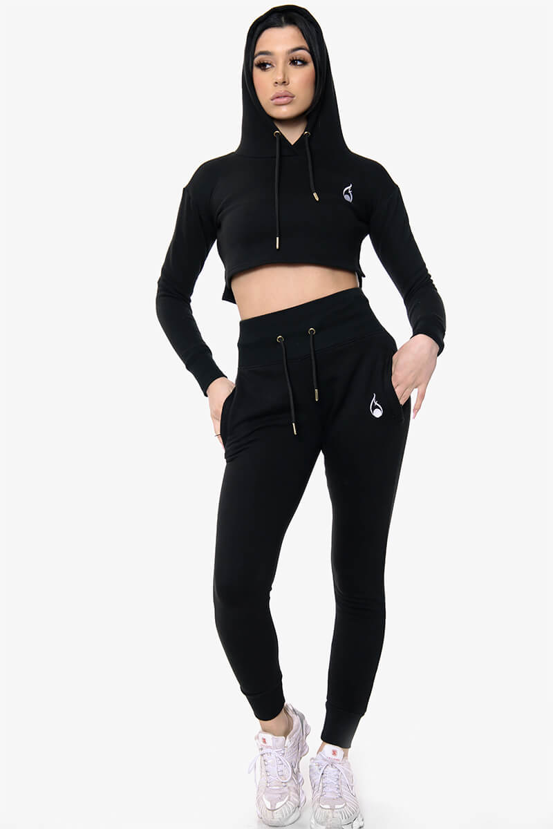 Vista Crop Tracksuit – Black - Image 6