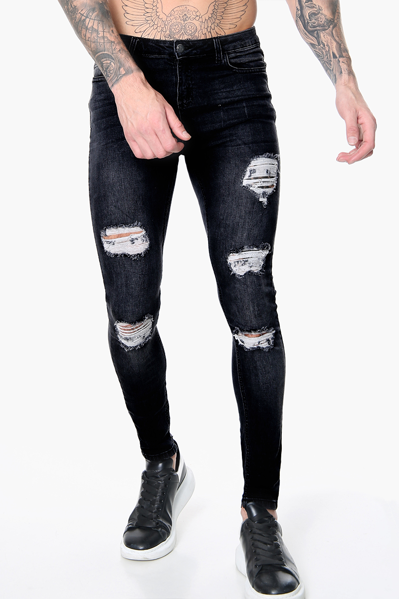 FASHIONi Ripped black skinny jeans