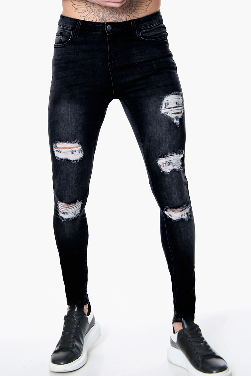 FASHIONi Ripped black skinny jeans - Image 2