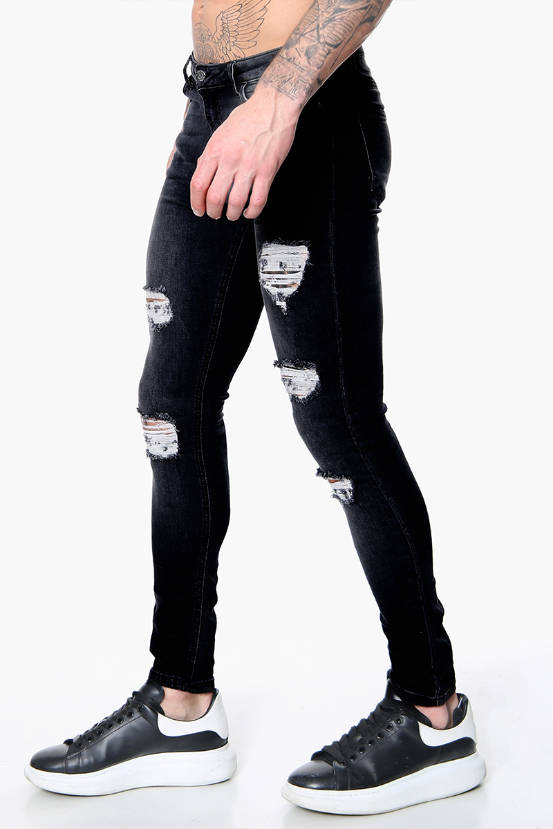 FASHIONi Ripped black skinny jeans - Image 5