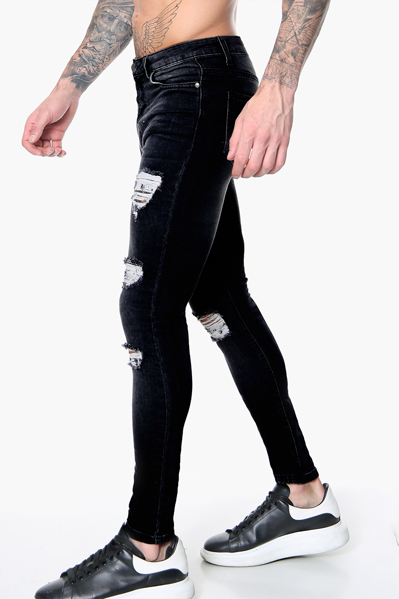 FASHIONi Ripped black skinny jeans - Image 4