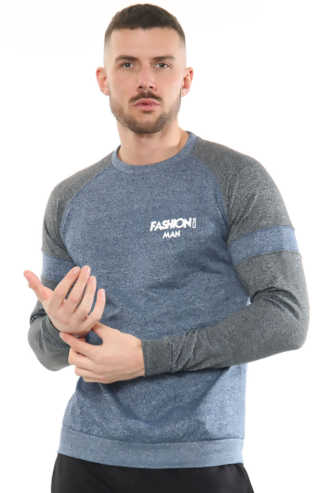 Royal French Sweatshirt Navy & Charcoal