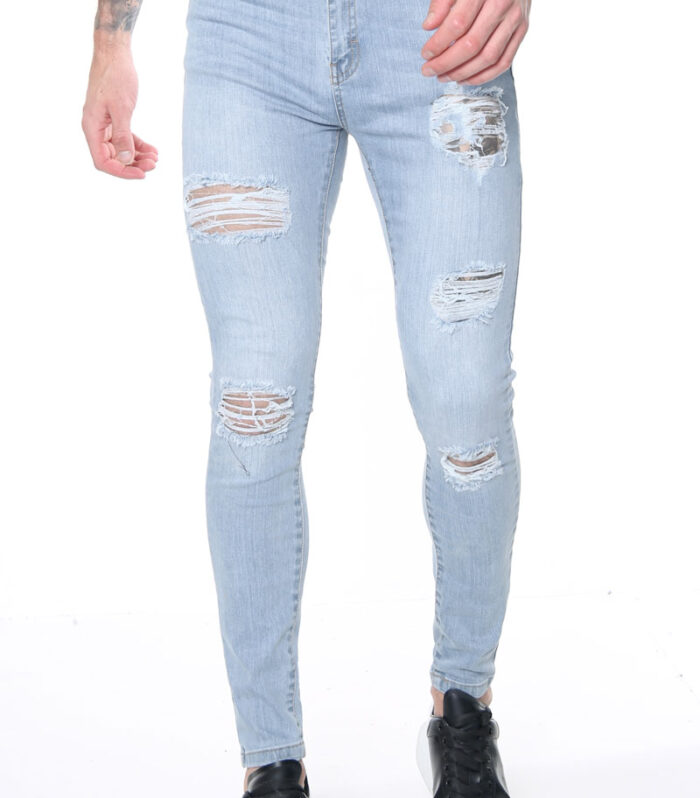 FASHIONi Ripped Skinny Jeans – Light Wash