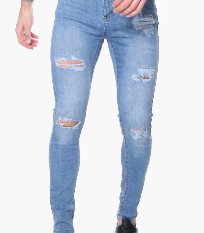 FASHIONi Ripped Skinny Jeans – Medium Wash