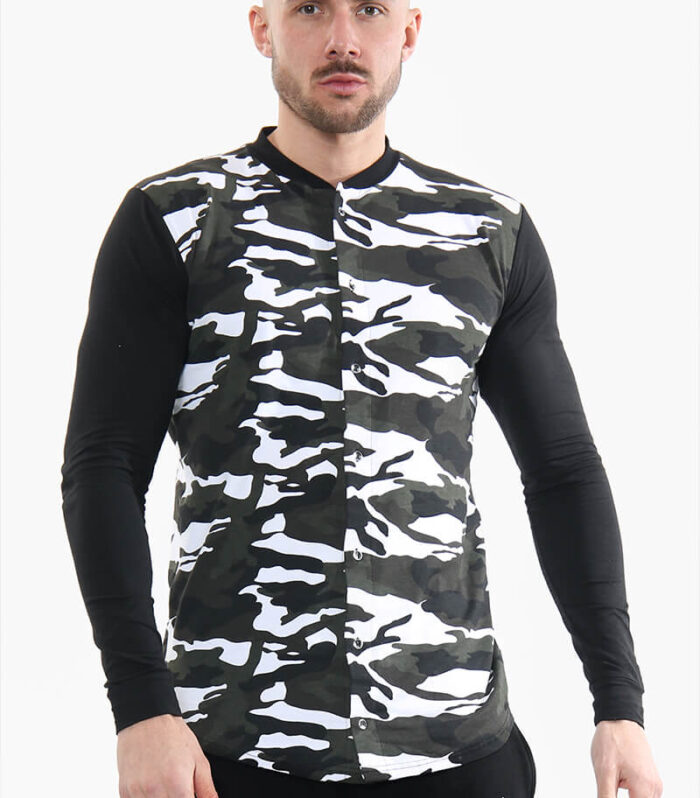 Volker Shirt - Black/White Camo