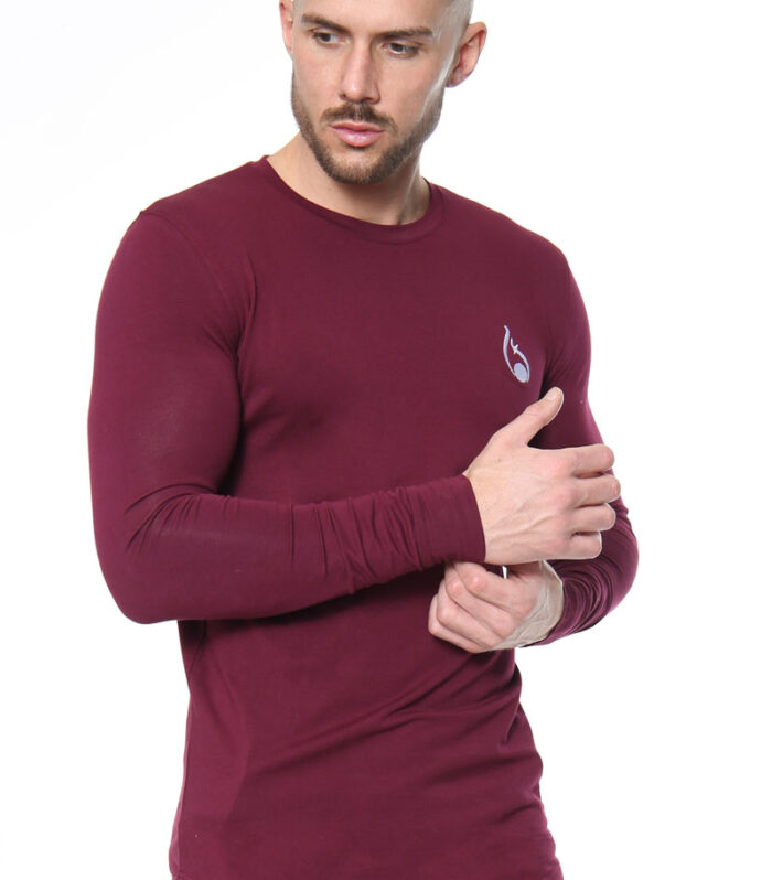 Signature Long Sleeve Tee – Burgundy