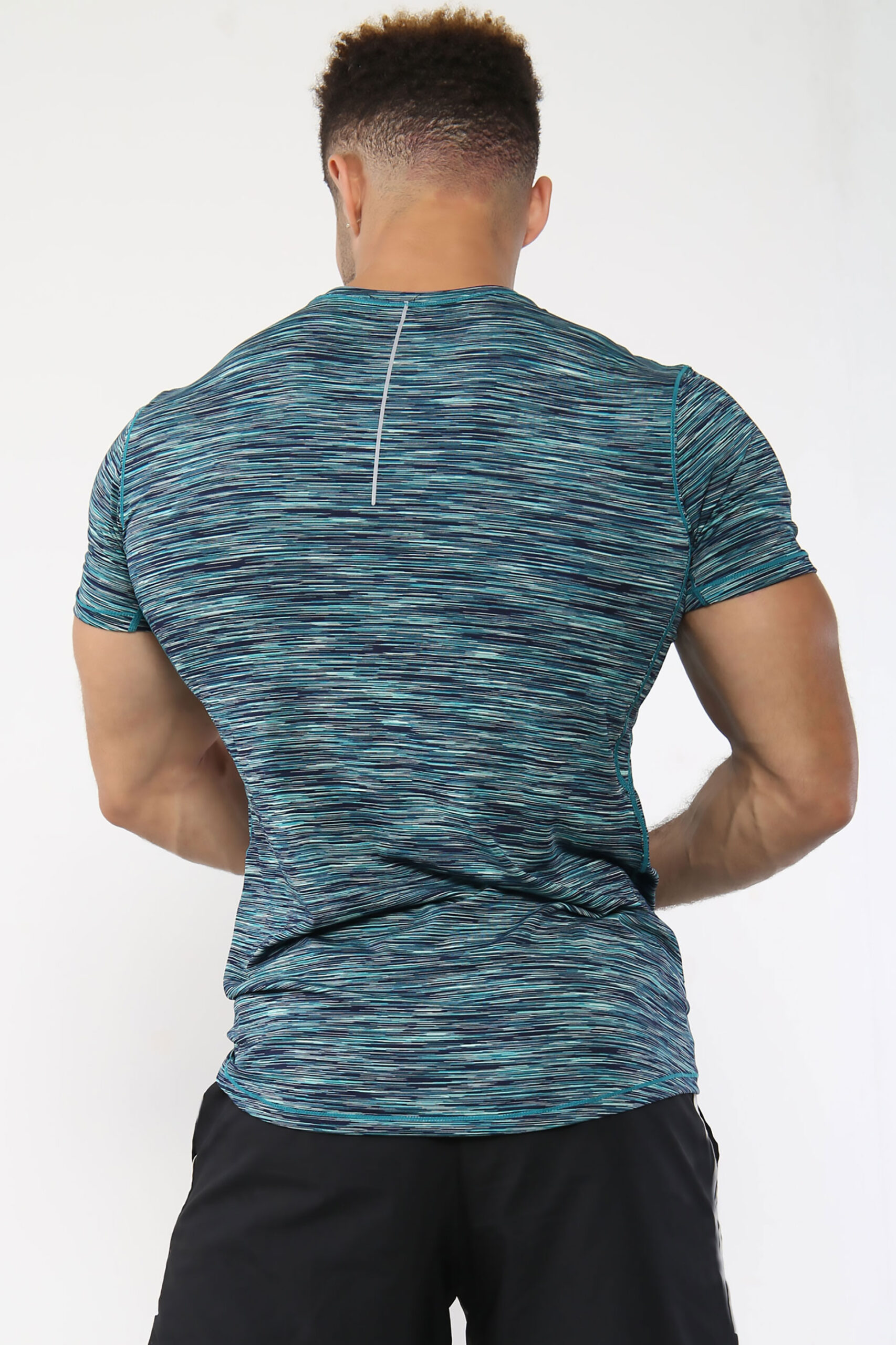FASHIONi Chain Blue Gym T-Shirt - Image 3