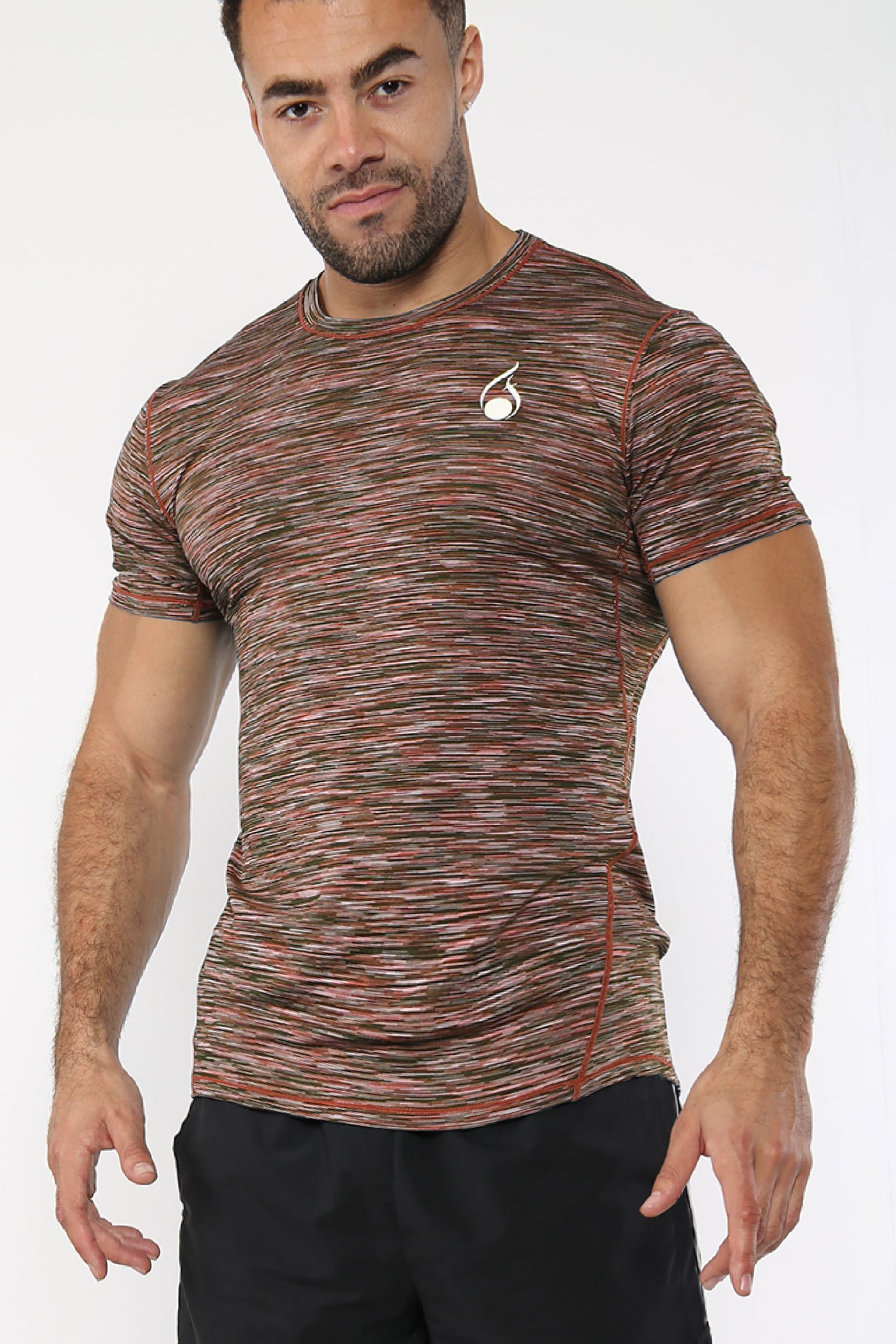 FASHIONi Chain Charcoal Gym T-Shirt