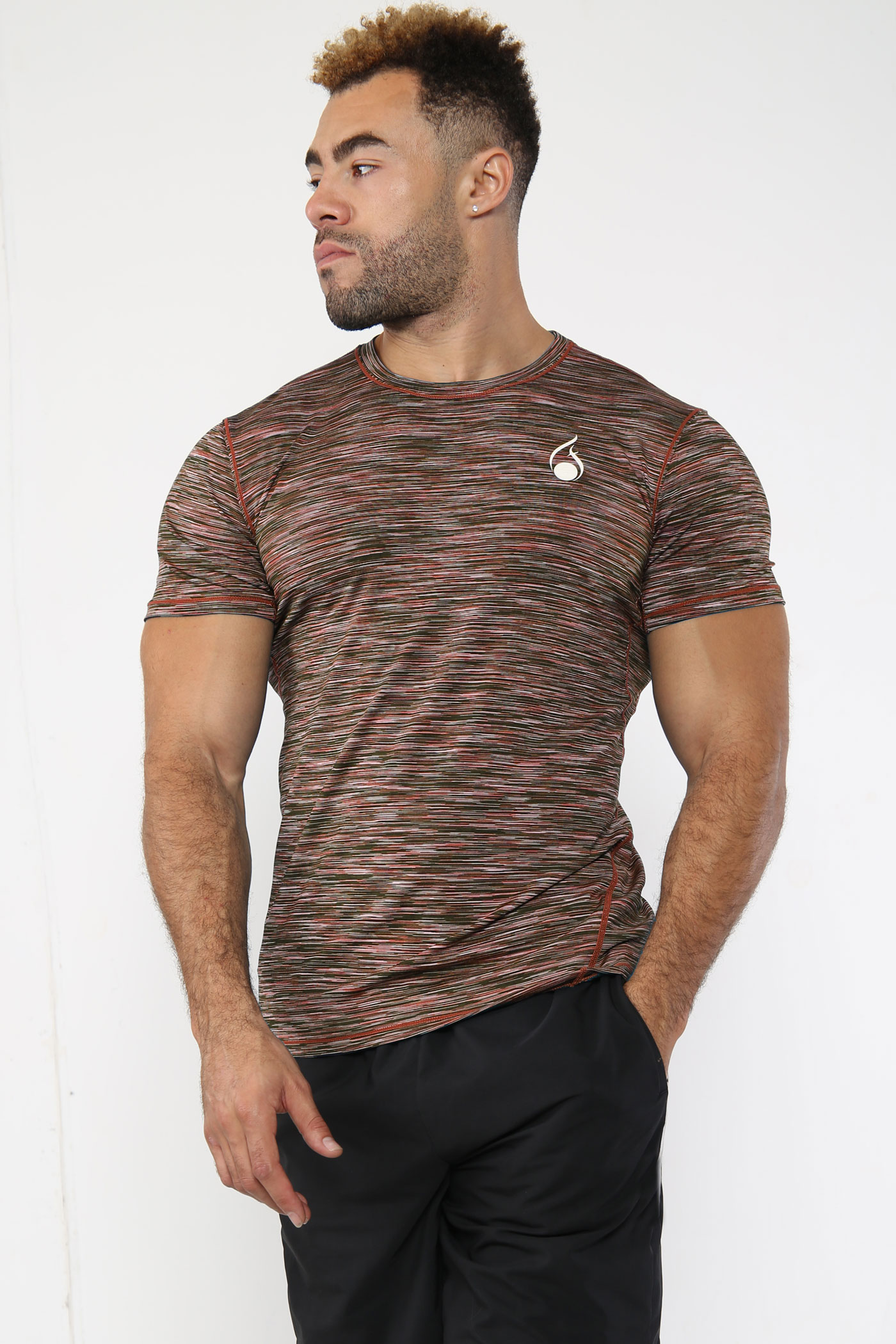 FASHIONi Chain Charcoal Gym T-Shirt - Image 2