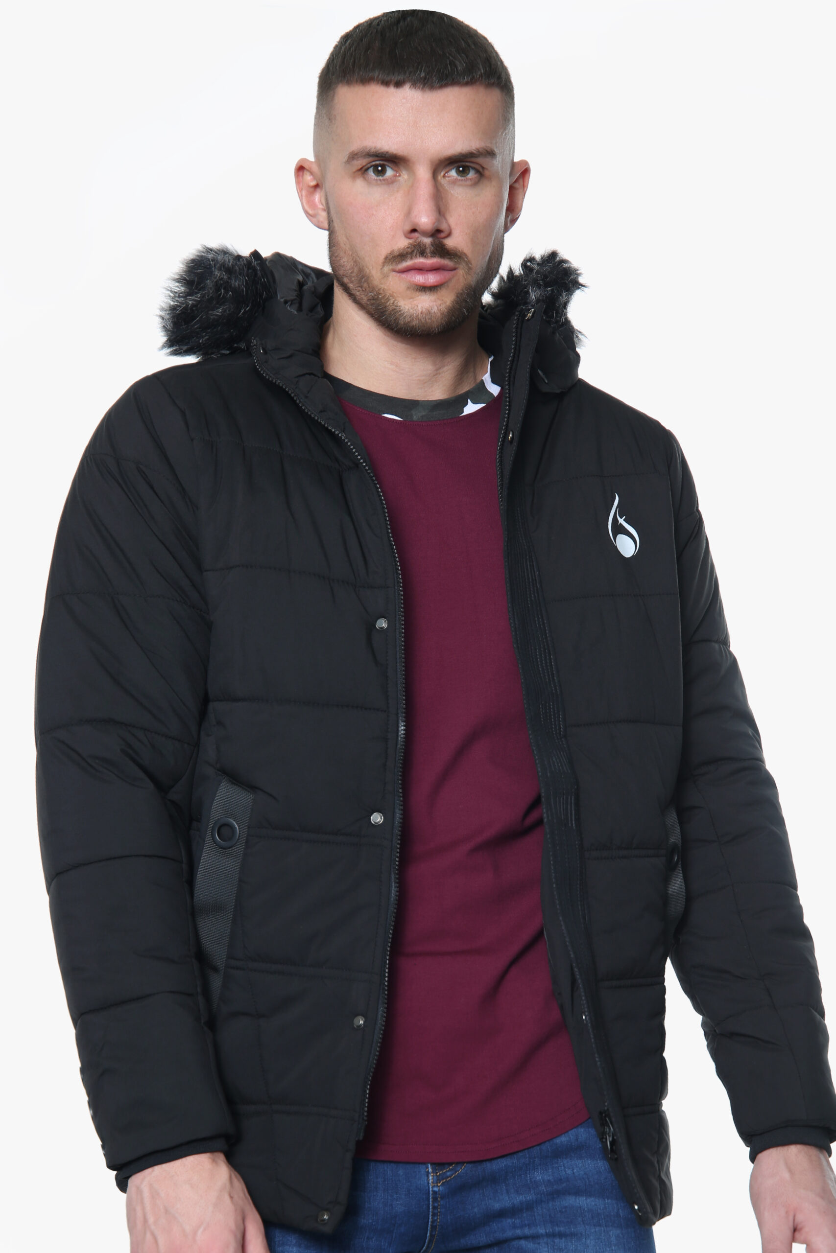 Icon Hooded Jacket – Black - Image 2