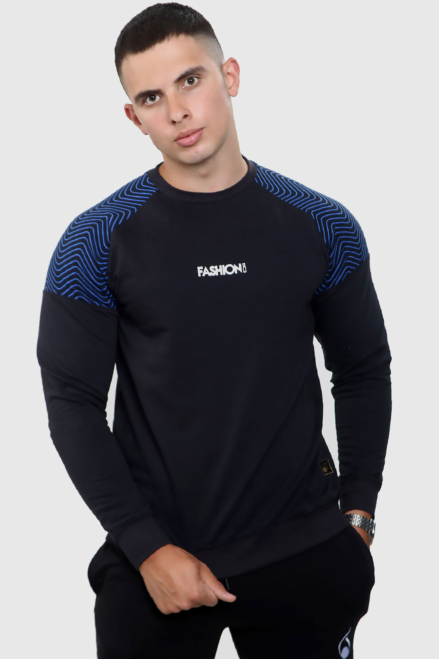 FASHIONi Roge Sweatshirt Black - Image 3