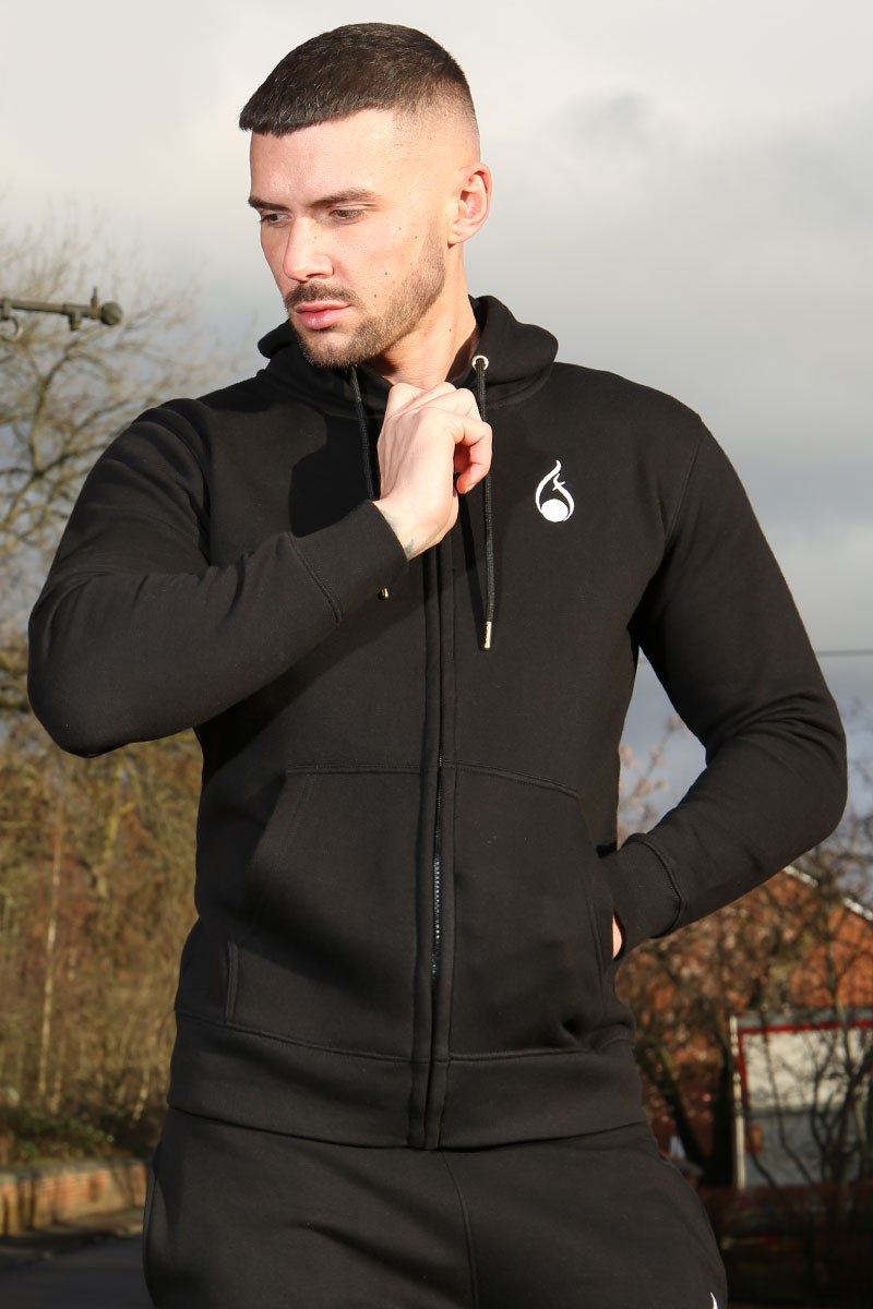 Signature Zipper Hoodie – Black - Image 4