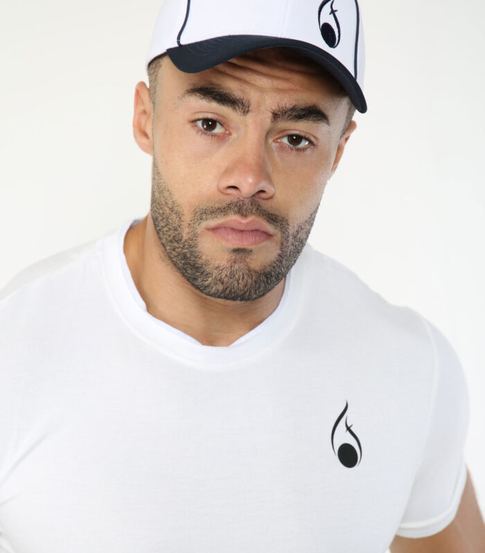 FASHIONi Contrast Peak Cap – White/Navy